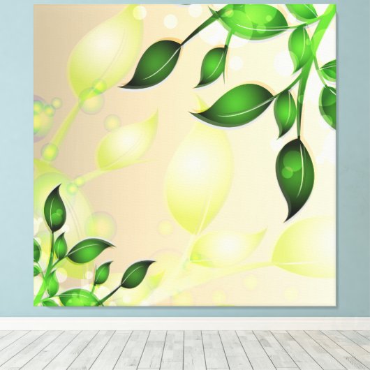 Verse tuinbladeren gewikkeld canvas (Insitu (Houten vloer))