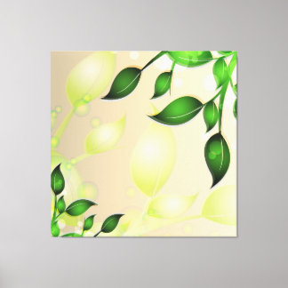 Verse tuinbladeren gewikkeld canvas afdruk
