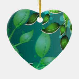 verse tuinbladeren keramisch ornament