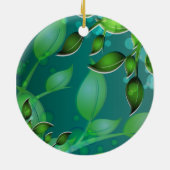 verse tuinbladeren keramisch ornament (Achterkant)