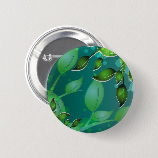 verse tuinbladeren ronde button 5,7 cm (Voorkant /achterkant)