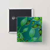 verse tuinbladeren vierkante button 5,1 cm (Voorkant /achterkant)