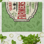 Verse tuinbouwer en naam van de plaatselijke landb theedoek (Gevouwen)