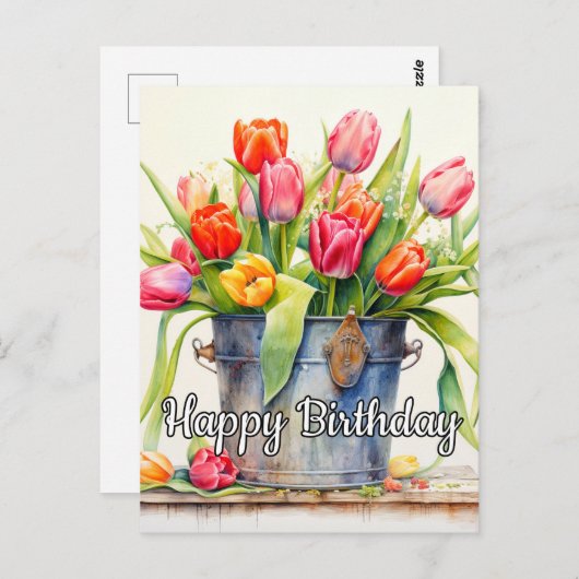 Verse Tulpbloemen Briefkaart (Voorkant / Achterkant)