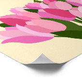 Verse tulpen pastel geel en roze poster (Hoek)