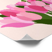 Verse tulpen roze bloemen poster (Hoek)
