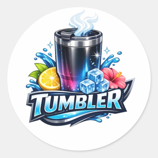 Verse Tumbler Ronde Sticker (Voorkant)
