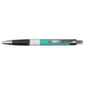 Verse Turkoois Moderne Eenvoudige Aangepaste Logo Pen (Achterkant)