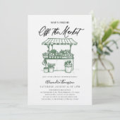 Verse Uit De Markt Calligraphy Bruidsfeest Kaart (Staand voorkant)