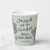 Verse Uit De Markt Handgetekende Bruidsdouche Papieren Bekers (Voorkant)