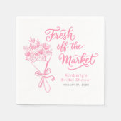 Verse Uit De Markt Roze Bruidsdouche Servet (Voorkant)