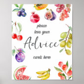 Verse Uit De Markt Vruchten Bruidsdouche Advies Poster (Voorkant)