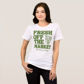 Verse Uit de Markt Weelderige Groene Bruidsdouche Tri-Blend Shirt (Voorkant volledig)