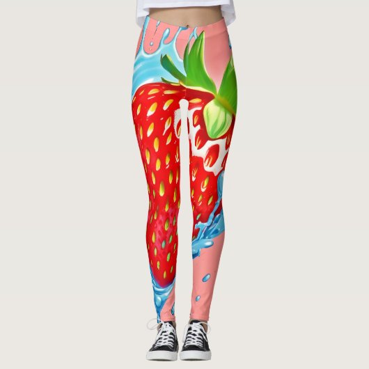 Verse uitbarsting van aardbei leggings (Voorkant)