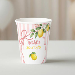 Verse Uitgeknepen Limonade Roze Strik Baby Borrel Papieren Bekers