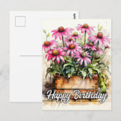 Verse Uitgekozen Aster Bloem Kunst Briefkaart (Voorkant / Achterkant)