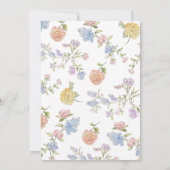 Verse van de markt Blue Bridal Shower Uitnodiging (Achterkant)