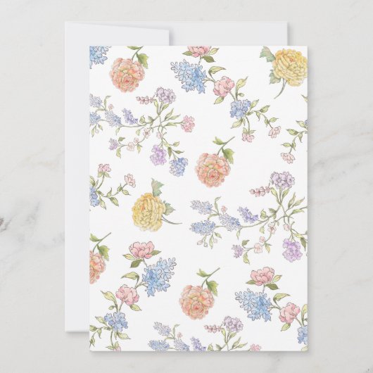 Verse van de markt Blue Bridal Shower Uitnodiging (Achterkant)