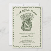 Verse Van De Markt Handgetekende Bruidsdouche Kaart (Voorkant)