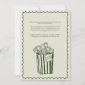 Verse Van De Markt Handgetekende Bruidsdouche Kaart (Achterkant)