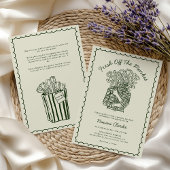 Verse Van De Markt Handgetekende Bruidsdouche Kaart