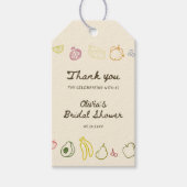 Verse Van De Markt met de Hand Getekende Bruidsdou Cadeaulabel (Voorkant)