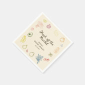 Verse Van De Markt met de Hand Getekende Bruidsdou Servet (Hoek)