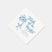 Verse Van De Markt Stofblauwe Bruiloftssalon Servet (Hoek)