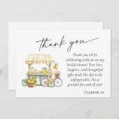 Verse van de markt Zomer Citrus Bruidsfeestje Bedankkaart (Voorkant / Achterkant)