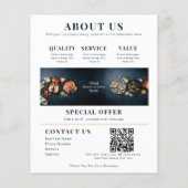 Verse vangst modern zeevoetrestaurant speciaal flyer (Achterkant)