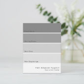 Verse Verf Chip Bewegende Aankondiging Grijs Briefkaart (Staand voorkant)