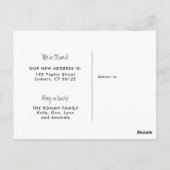 Verse Verf Chip Bewegende Aankondiging Grijs Briefkaart (Achterkant)