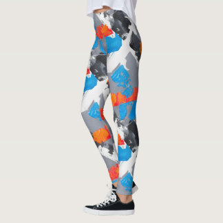 Verse verf Leggings - kleurrijke plastische Leggin
