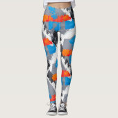 Verse verf Leggings - kleurrijke plastische Leggin (Voorkant)