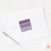 Verse verf paarse verfchip adreslabel vierkante sticker (Envelop)