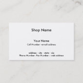 Verse verf visitekaartje (Achterkant)