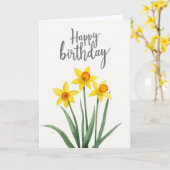 Verse verjaardagskaart kaart (Gele Bloem)