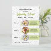 Verse Vers voedsel , Gezond eten Catering Restaura Menu (Staand voorkant)