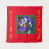 Verse Verse Kleurige Pret Gelukkig Wandkleed (Voorkant (horizontaal))