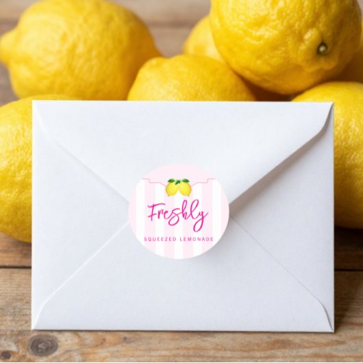 Verse verse limonade ronde sticker