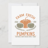 Verse verse pompoenen | Handgeplukt Kaart (Voorkant)