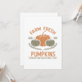 Verse verse pompoenen | Handgeplukt Kaart (Voorkant / Achterkant in situ)