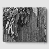 Verse verse salie barn-hout grijstinten gastenboek (Achterkant)