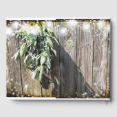 Verse verse salie boerderij-hout twinkellichtjes gastenboek (Achterkant)