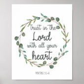 Verse Verse Trust in Lord met al je hart Poster (Voorkant)