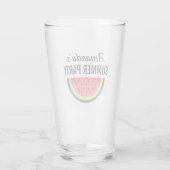 Verse verse watermeloenschijf op maat zomerfeest d glas (Achterkant)
