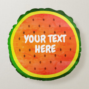 Verse verse watermeloenschijf zomerfruit gepersona rond kussen