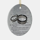 Verse versiering van de Bijbel voor weddenschappen Keramisch Ornament (Rechts)