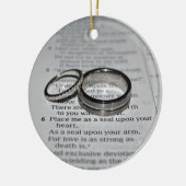 Verse versiering van de Bijbel voor weddenschappen Keramisch Ornament (Links)