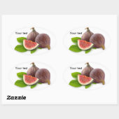 Verse vijgen ovale sticker (Vel)